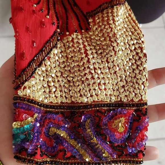 Vintage red beaded jacket - Picture 11 of 16